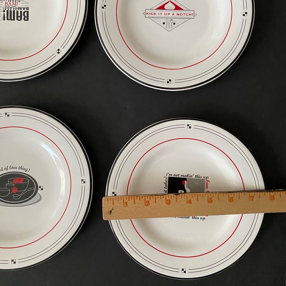 Set of 4 "BAM" EMERIL QUOTES 7.5" PLATES At Home Entertaining Quotes - Picture 2 of 10